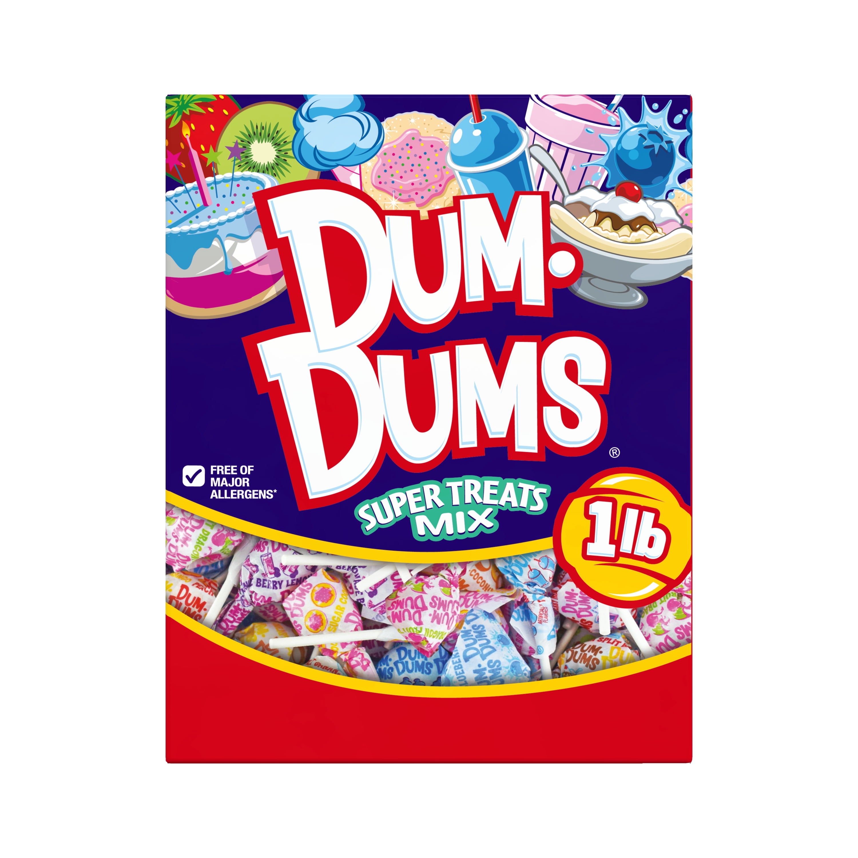 Dum Dums Limited Edition Flavor Mix Lollipops & Suckers, Party Candy Hard Candy, 16 oz Box