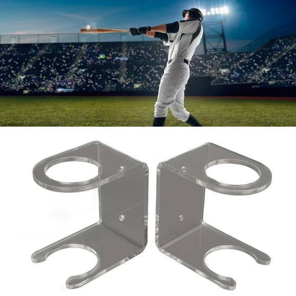 2Pcs Baseball Bat Wall Stand Star Signature Wall Mounted Rack Acrylic Hanger Outdoor Acrylic Holder Decoration Acrylic Hat Boxes