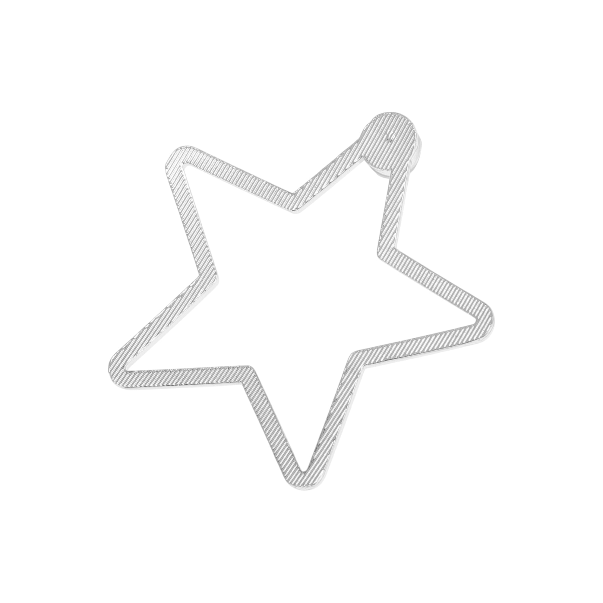 Unique Bargains Comfortable No Slip Pentacle Hair Chopstick for Women 1 Pc Silver Tone
