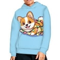 thumbnail image 5 of DISNIMO Cute Corgi Hoodies for Teen Girls Hoodie Sweatshirt for Teenage Boys 11-13 Pullover Hoodie Sweatshirts Kids Streetwear Hoodie with Front Pocket Children Holiday Clothes Fall Soft, 5 of 7