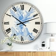 thumbnail image 3 of Designart Oversized Blue Analog Round Coastal Modern Nautical Wall Clocks, CLM25714-C23, 3 of 3