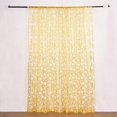 thumbnail image 5 of BalsaCircle 8x8 feet Gold Embroidered Leaves Sequined Tulle Backdrop Curtain Panel Party Events Decorations, 5 of 8