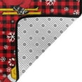 thumbnail image 4 of Shaggy Area Rug, Vintage Santa Skiing Red Plaid Rugs for Living Room Bedroom Non Slip Door Mat Indoor Carpet Machine Washable Nursery Home Decor Floor Mats for Entryway 60x39in, 4 of 5