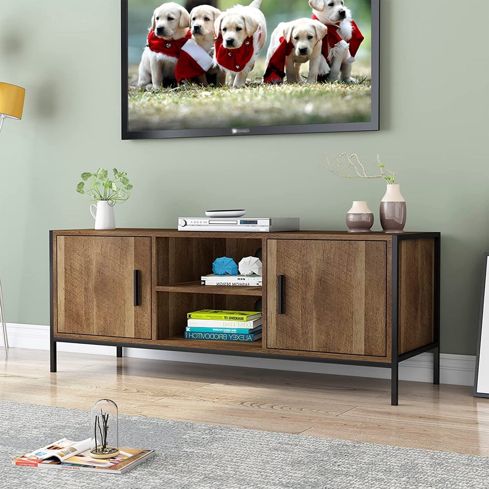 Farmhouse TV Stand for 50 inch TV, Entertainment Center TV Console with