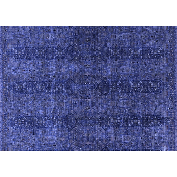Ahgly Company Indoor Rectangle Oriental Blue Modern Area Rugs, 2' x 5'