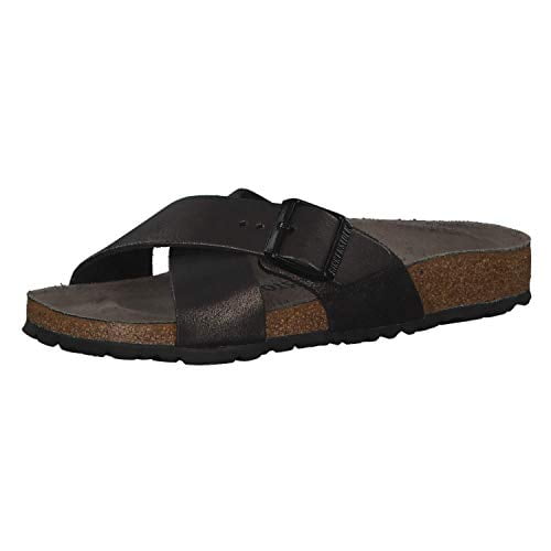 birkenstock washed metallic black