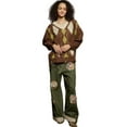 thumbnail image 2 of POL V-Neck Argyle Pattern Mohair Sweater with Contrast Exposed Stitch Detail, 2 of 6
