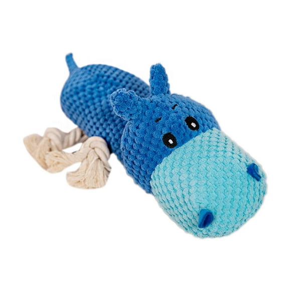Juguete para masticar para perros, encantador juguete para perros chirriante que se divierte y muerde para jugar en interiores hipopótamo