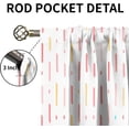 thumbnail image 5 of Colorful Medieval Geometry Blackout Curtains 2 Panel Set, Bohemian Rainbow Lines Noise Reducing Drapes & Curtains, Washable Protecting Privacy Window Shades for Bedroom Office Cafe-W84xL84in, 5 of 5