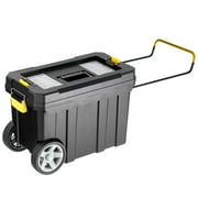Costway 2-in-1 Rolling Tool Box Set Mobile Tool Chest Storage Organizer Portable Black