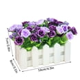 thumbnail image 2 of Maceta de valla Flores de rosas artificiales Tela de simulación Flor Inicio Boda Decoración floral falsa, Púrpura seitruly HA7815-02B, 2 of 6