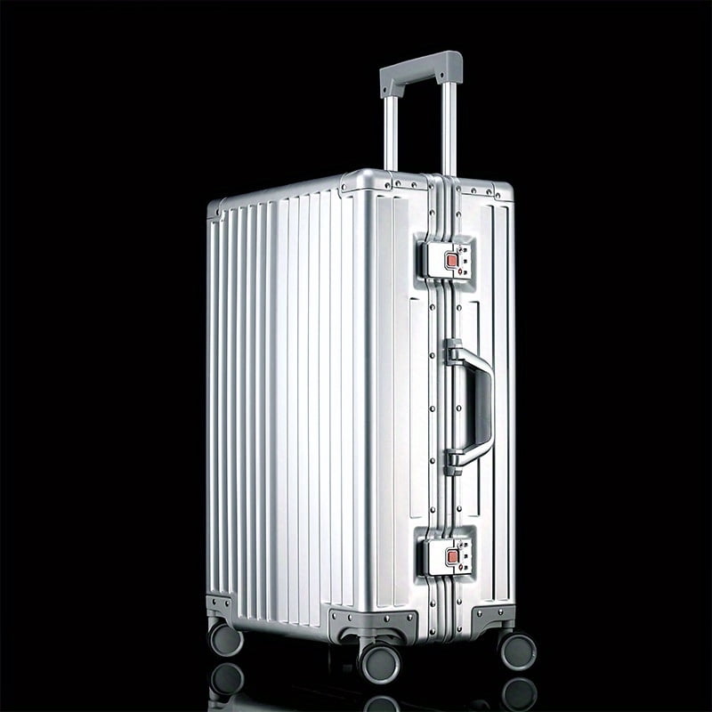 Sleek and Practical 20-inch Cabin Suitcase Made of All- Aluminum-Magnesium Alloy Material with Extendable Handle