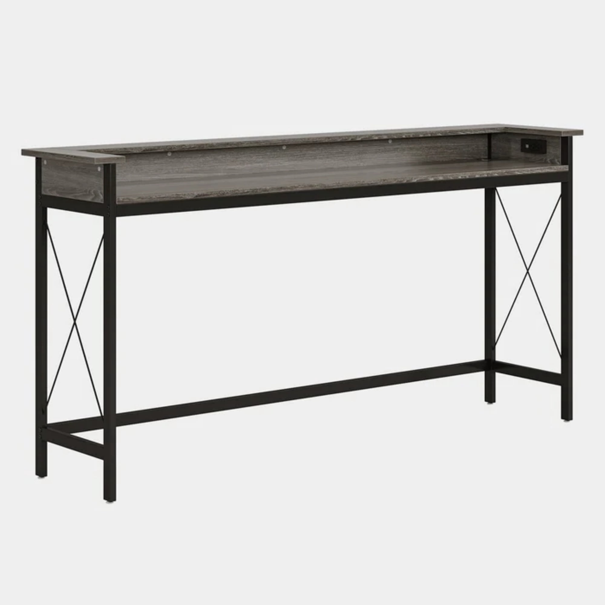 Sofa Table with Electrical Outlet and USB Ports for Living Room