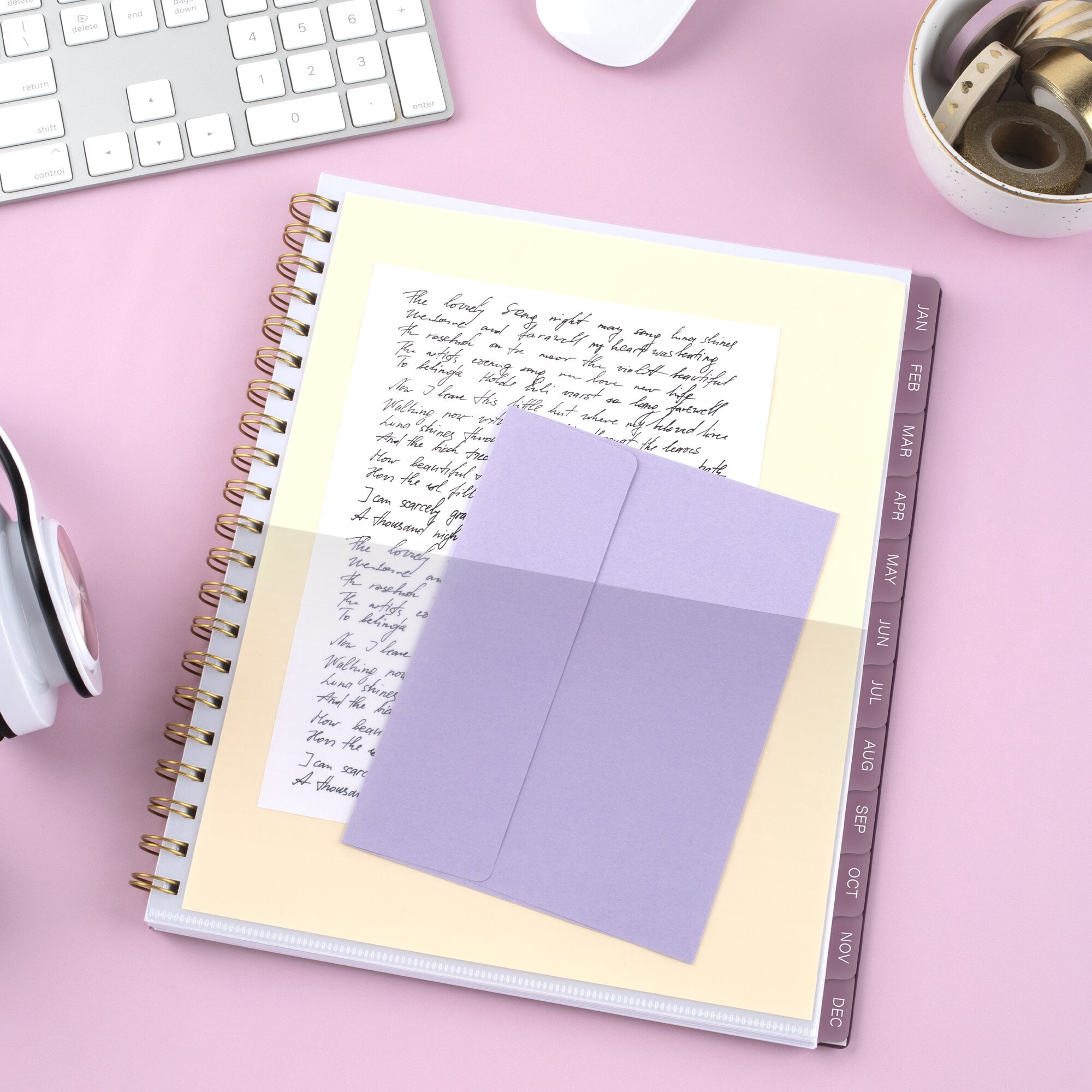 Mead Cambridge Blush Blossom 2027 Weekly Monthly Planner Large 8 12 x 11 -