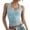 Blue Tank Tops, variant on Women Tank Tops Summer Sleeveless O-Neck Solid Color Fashion Slim Fit Ribbed For Strapless Tube Crop Tops Casual Streetwear Basic Tee Vacation Ladies Camisole