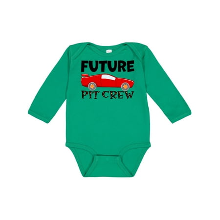 

Inktastic Future Pit Crew Red Race Car Gift Baby Boy or Baby Girl Long Sleeve Bodysuit