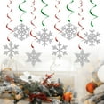 thumbnail image 6 of Selrti 8 Pcs Christmas Snowflake Hanging Swirl Decorations Winter Party Glitter Snowflake Ceiling Streamers for Christmas Birthday Baby Shower New Year Wedding Decor, 6 of 7