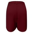 thumbnail image 4 of JIAYUE Women's Bermuda Shorts Buttons Solid Color Summer Elastic High Waisted Wide Leg Business Casual Dressy With Pockets Versatile Female Bottoms, 4 of 6