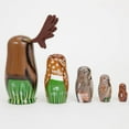 thumbnail image 4 of Bits and Pieces "Woody And Friends" American Woodland Nesting Dolls Set of 5 Dolls From 5.5" Tall, 4 of 6