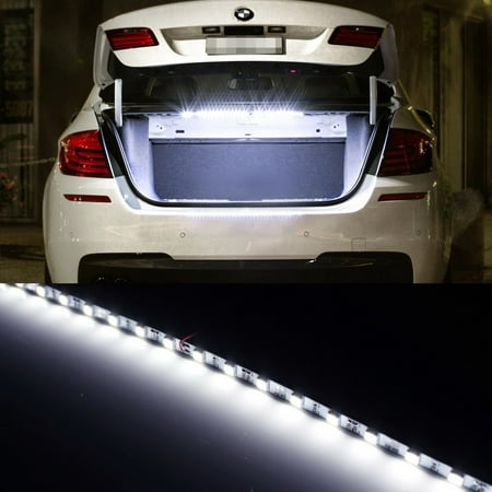 iJDMTOY 18-SMD Xenon White LED Strip Light For Car Trunk Cargo Area For Acura Audi BMW Chevy Dodge Ford Honda Hyundai Infiniti Jeep Lexus Mercedes Nissan Porsche Scion Subaru Toyota Volkswagen