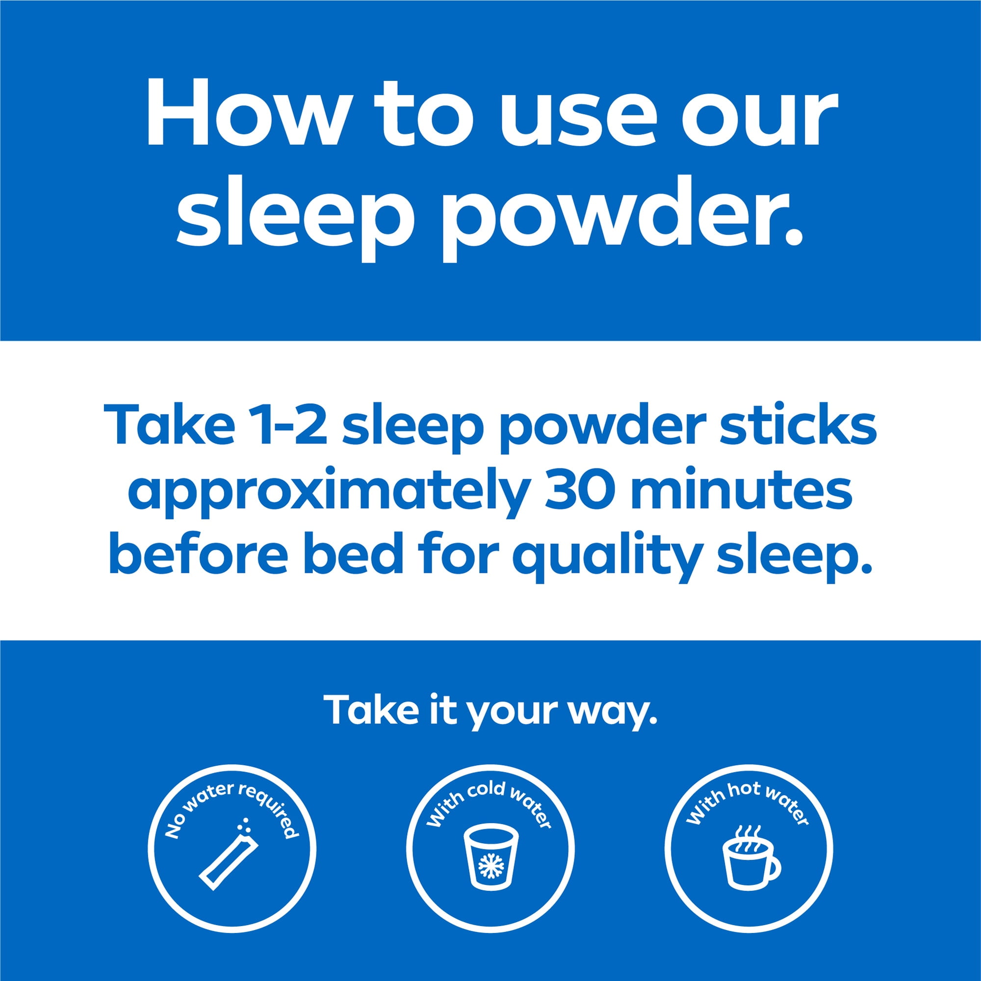 Dream Water Sleep Aid Snoozeberry Powder Packet W/ 5mg Melatonin, GABA, 5-HTP, 10-Count