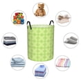 thumbnail image 4 of ZICANCN Green Geometric Texture Laundry Basket Organizer, Dirty Clothes Hamper for Bathroom Bedroom Laundry Room, Small Size, 4 of 7