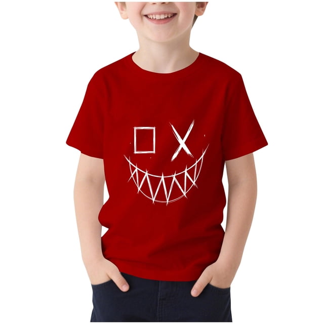 Camiseta de Cuello Redondo de Manga Corta Vestido de Verano para Niños Lindo Casual para el Ocio Diario, Deportes, Sueño Y Desgaste en el Hogar, Tela de Mezcla de Poliéster Suave