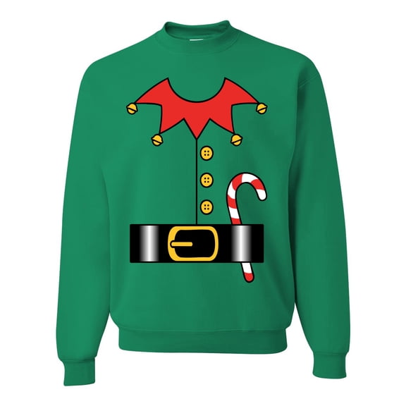 Wild Bobby Christmas Elf Suit Christmas Unisex Sweater | Holiday Unisex Crewneck Sweatshirt