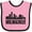 Pink and Black, variant on Inktastic Milwaukee Skyline Grunge Boys or Girls Baby Bib