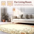 thumbnail image 2 of Flatwoven High Traffic Area Rug, Timeless Botanical Illustration Entrance Decor, Non Slip, Stain Resistant, Washable Area Rugs for Living Room, Bedroom(Beige, 4X6), 2 of 8