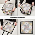 thumbnail image 4 of Home Organizer Foldable Fabric Storage Bin With Handle Colorful Hand Drawn Flowers, 4 of 7