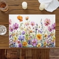 thumbnail image 4 of Farm Watercolor Floral Plant Placemats Set of 4,Wipeable Washable Table Mats for Dining Tables, Wildflower Country Style Place Mats for Kitchen Event Party Tabletop Decor, 4 of 9