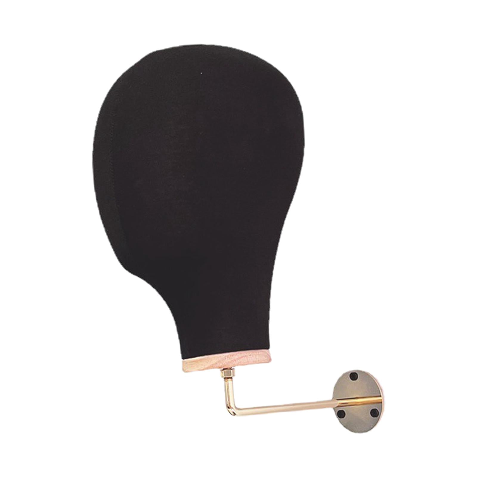 Manikin Head Canvas Mannequin Head, Multifunctional Sturdy Durable Wall Mounted Black