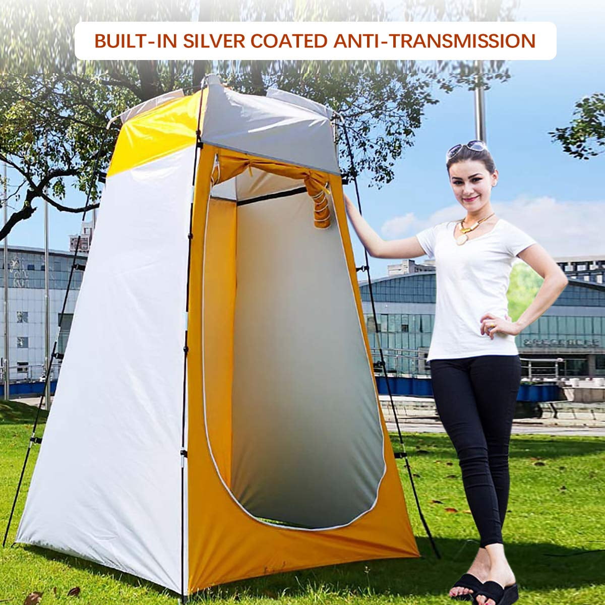 Portable Pop-up Tent - Waterproof Shower Tent, Outdoor Shower, Bath, Changing, Fitting Room Tent Shelter for Camping, Beach, Privacy Toilet