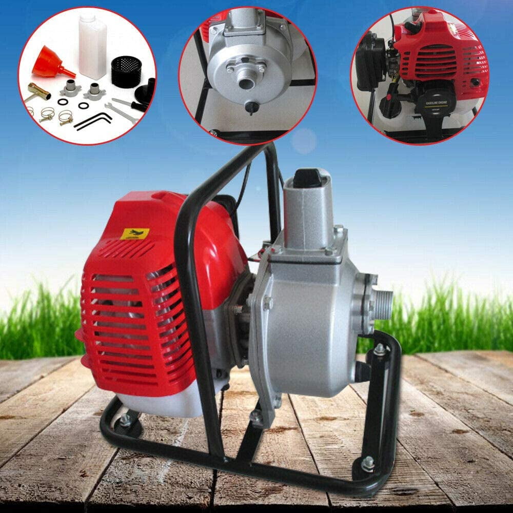 Miumaeov 43CC 2HP 1" Gas Powered Water Pump High Pressure Garden