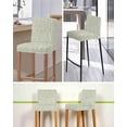 thumbnail image 5 of Green Waves Stripes Bar Stool Covers Set of 6, Vintage Minimalist Lines Texture Stretch Washable Bar Chair Covers with Backs, Removable Pub Counter Height Chair Cover for Kitchen Dining Room Cafe, 5 of 7