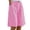 Hot Pink, variant on Women Summer Plaid Printed Knee Length Casual Shorts Lightweight Soft Half Pants Green S