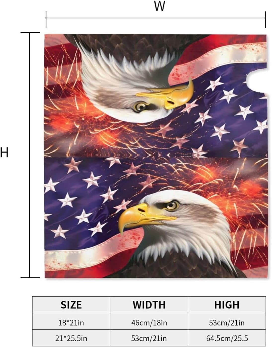 American Flag Mailbox Covers, Serious Eagle Magnetic Post Box Cover Wraps Standard Size 21x18 in for Garden Yard Decor