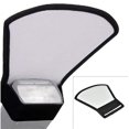 thumbnail image 3 of 1 Pieza Reflector Difusor De Flash Kit Reflector De Flash De Rebote Curvado Plateado/Blanco De Dos Caras Premium Con Correa Elástica, 3 of 4