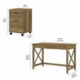 thumbnail image 5 of Bush Furniture Key West 48" Writing Desk with File Cabinet Reclaimed Pine (KWS001RCP), 5 of 8