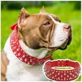 thumbnail image 2 of Adjustable Pet Collars Dog Neck Strap PU Leather Dog Collar Skull Spike Rivets Cool Punk Pet Necklace Studded Leather Neck Belts (Red,L-(53-61CM)), 2 of 6