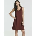 thumbnail image 5 of 3 Pack: Women's Scoop Neck Sleeveless Nightgown Sleep Dress Nightshirt (Available In Plus), 5 of 6