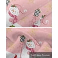 thumbnail image 6 of Pink Santa Christmas Linen Curtain Valance for Bedroom/Bathroom/Kitchen/Office/Living/Dining Room Window,Yellow Xmas Winter Snowflake Birds Rod Pocket Topper Decorative Cafe Drapes Panel 42"x12", 6 of 6