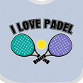 thumbnail image 4 of Inktastic I Love Padel Sports Quote Girls Baby Bib, 4 of 4