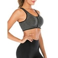 thumbnail image 4 of FUTATA Women's Wireless Postoperative Bra Active Yoga Sports Bra, Front Zipper Sports Bra, 4 of 8
