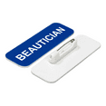 thumbnail image 2 of Beautician 1 x 3" Name Tag/Badge, Blue, (3 Pack), 2 of 3