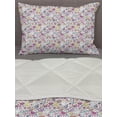 thumbnail image 3 of Hipster Comforter & Sham Bedding Set, Retros of Sixties Peace Magic Mushroom Love Stars and Hearts Hippie Music, 3 pcs Duvet Set Microfiber Filling Quilt, 5 Sizes, Multicolor, by Ambesonne, 3 of 4