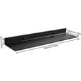 thumbnail image 2 of Percheros de pared de metal, percheros de pared flotantes negros de 30 cm, percheros de pared pequeños, percheros de baño, forma L con roscas y tornillos para decoración, salón,, 2 of 5