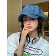 thumbnail image 2 of CoCopeaunt Denim Newsboy Cap for Women Fashion Baseball Cap Wide Brim Sun Hat Blue Berets Comfy Lightweight Adjustable Outdoor, 2 of 8