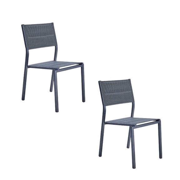 Set de 2 Sillas para Jardín de Aluminio Resistente NATERIAL ORION BETA II
